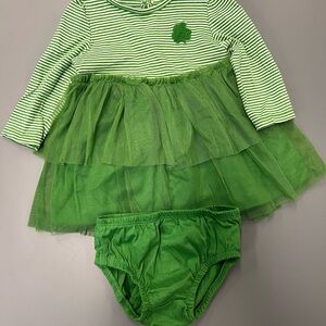 infant baby girl St Patrick’s day outfit size 6 months